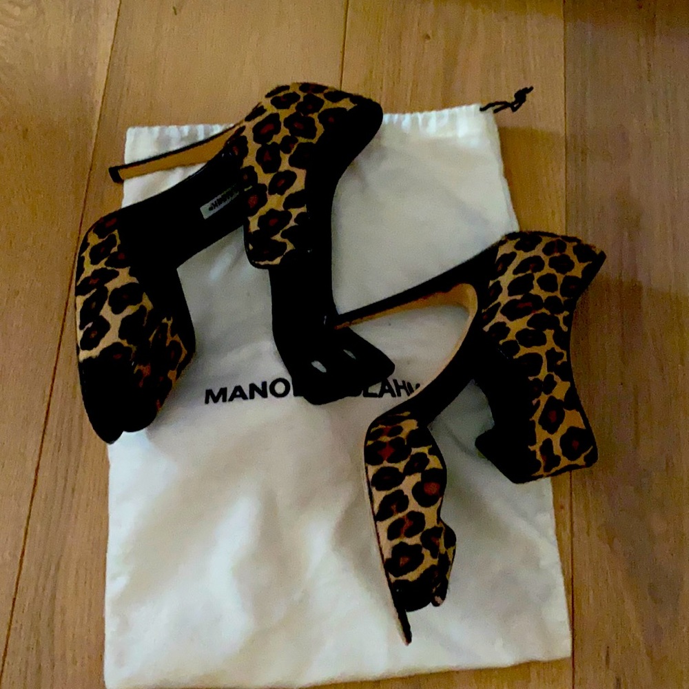 Manolo Blahnik Pony Sandals